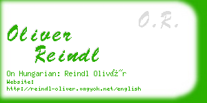 oliver reindl business card